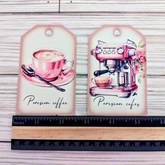 16 Pc Set! Pink Paris Life Extra Large Gift & Journal Tags! - Picture 6 of 6